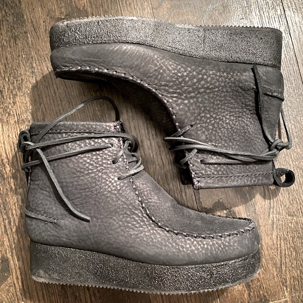 Clarks Originals Black Wallabee Craft Boots